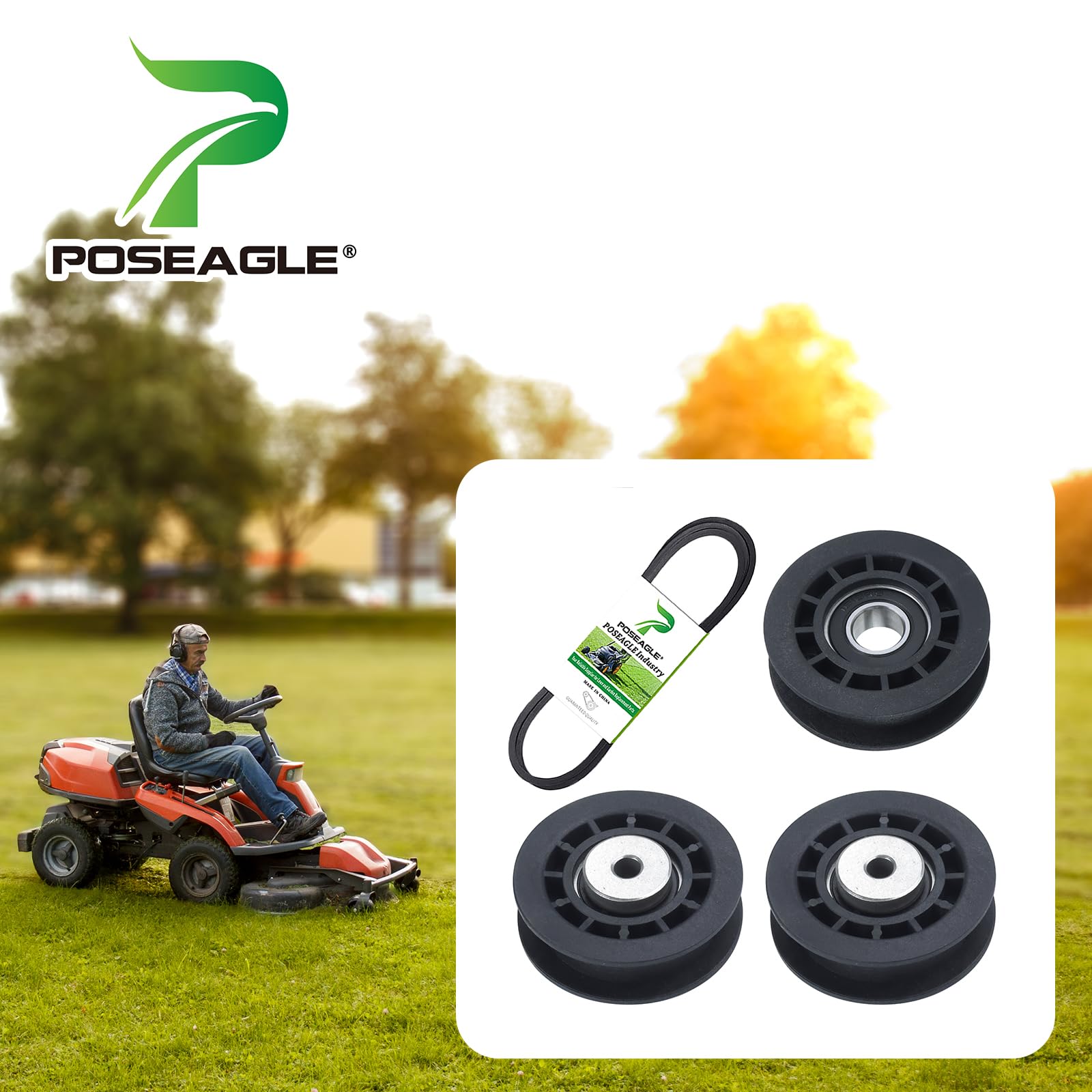 POSEAGLE polea 587973001 detalle metálico, durabilidad y ajuste preciso