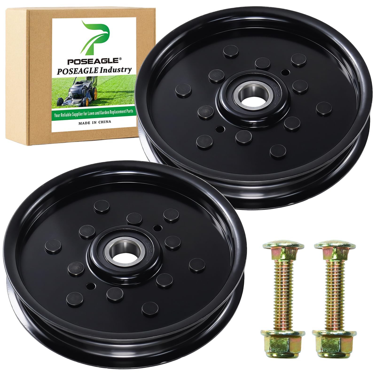 POSEAGLE polea AUC16698 vista frontal, ajuste preciso para John Deere