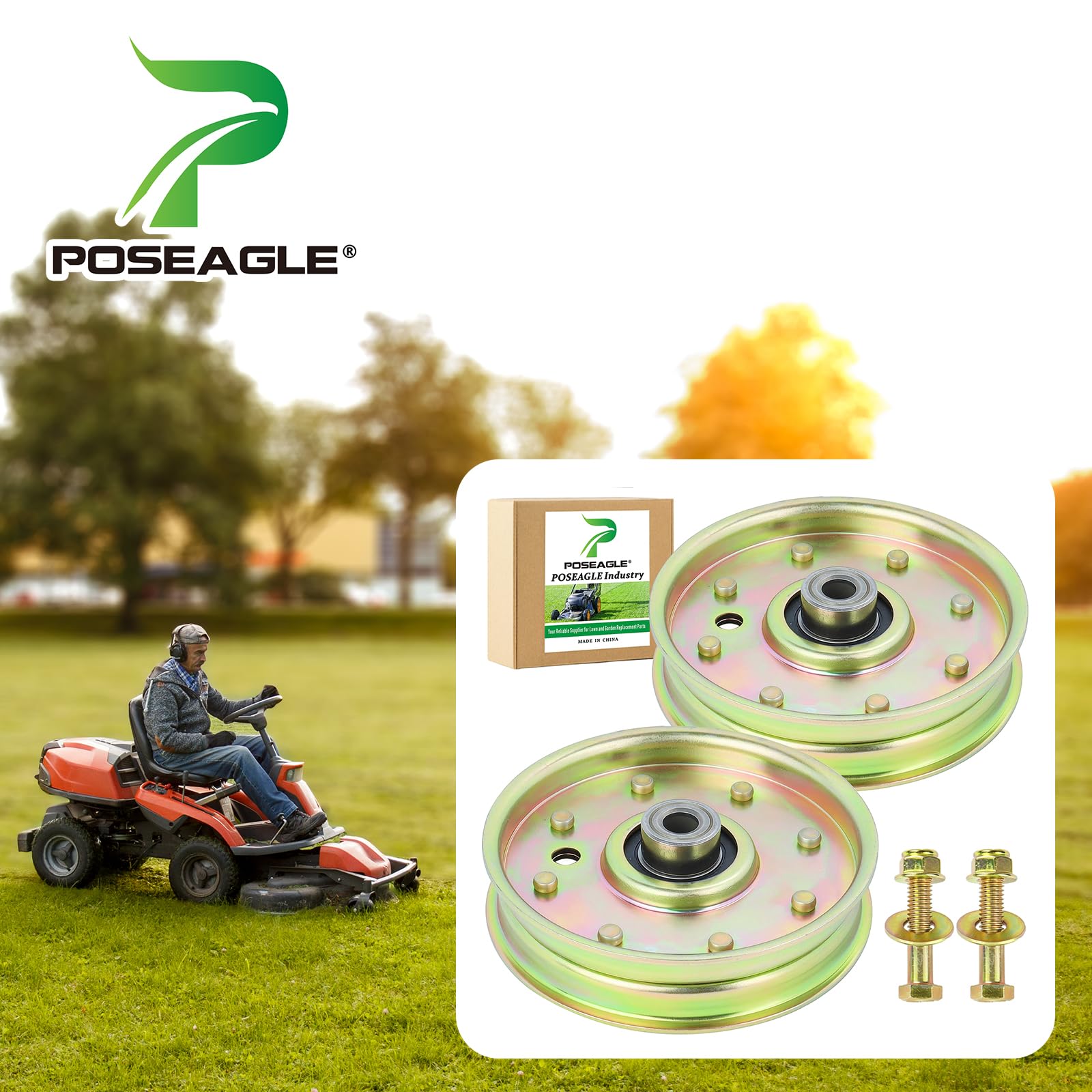 POSEAGLE detalle del borde de la polea que resalta acabado resistente