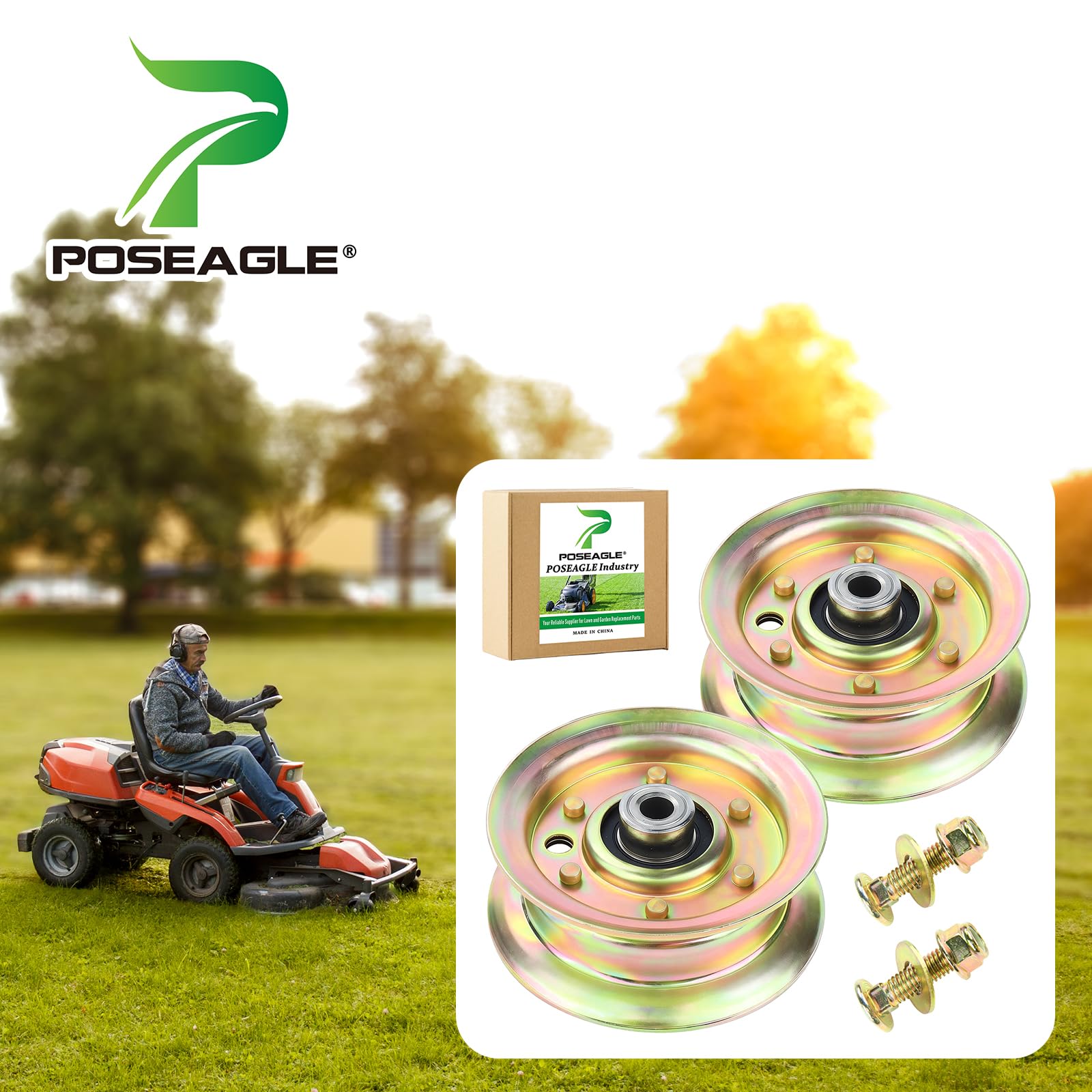 POSEAGLE detalle de superficie mecanizada que garantiza giro uniforme