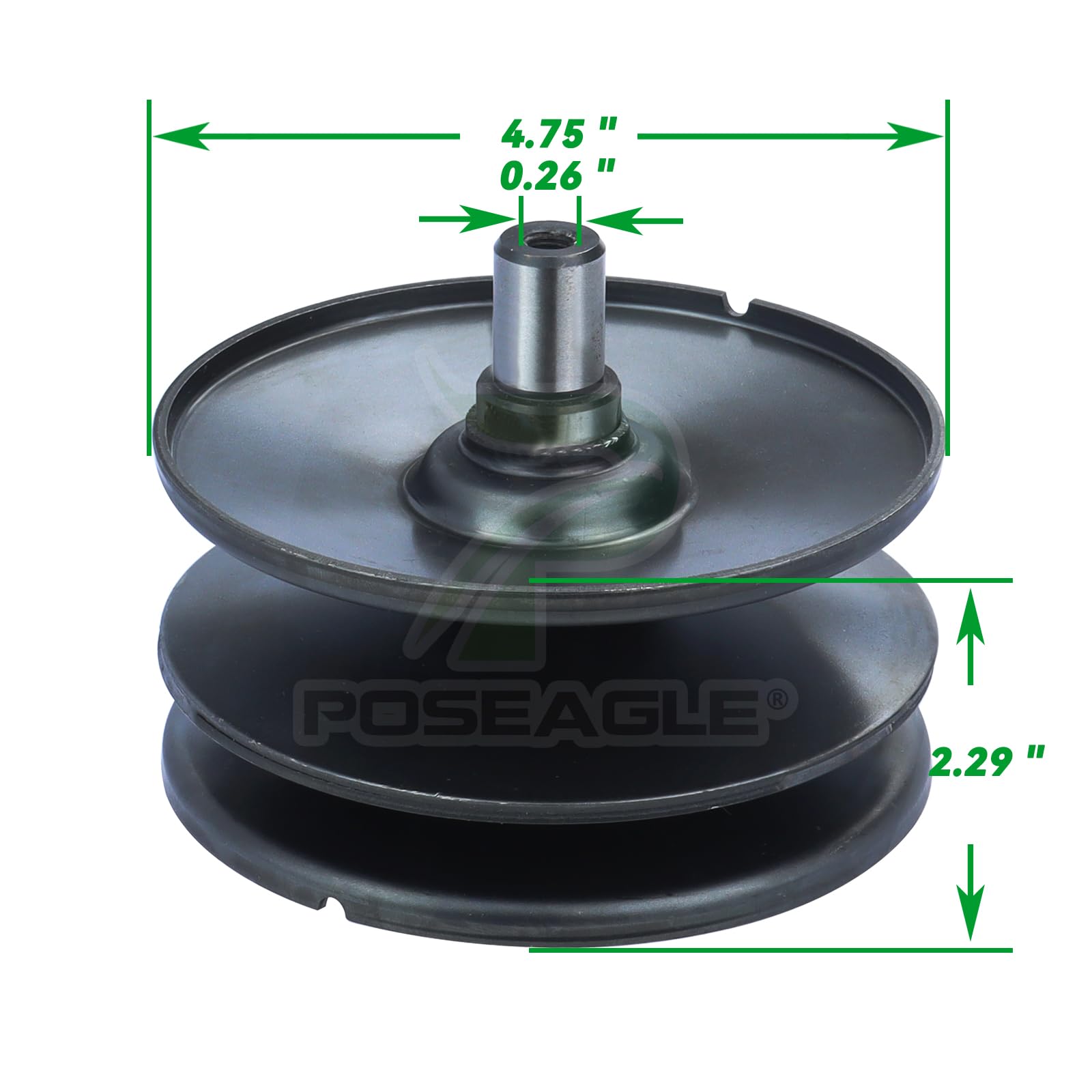 poseagle polea detalle de superficie mecanizada que reduce fricción