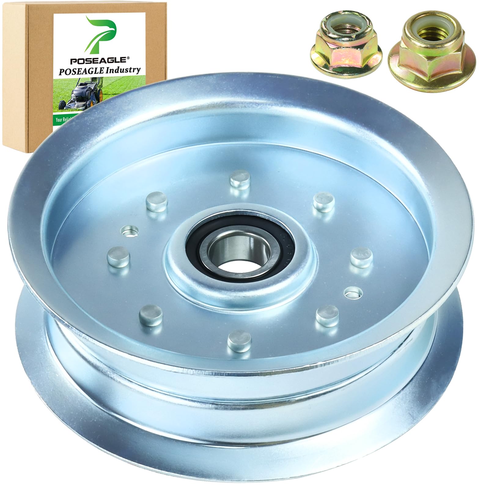 POSEAGLE polea idler vista frontal mostrando diseño robusto y ajuste OEM
