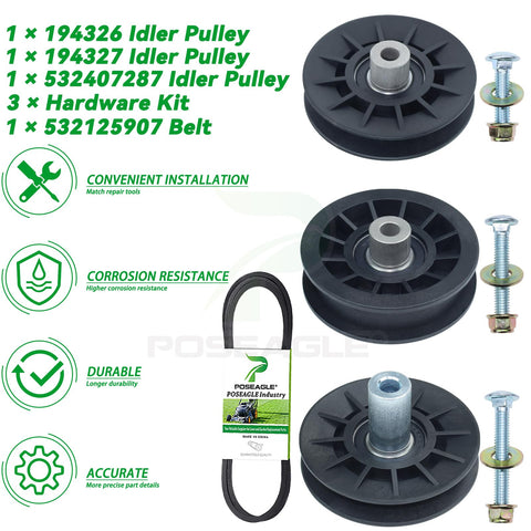 POSEAGLE kit en uso en jardín tractor listo para cortar césped