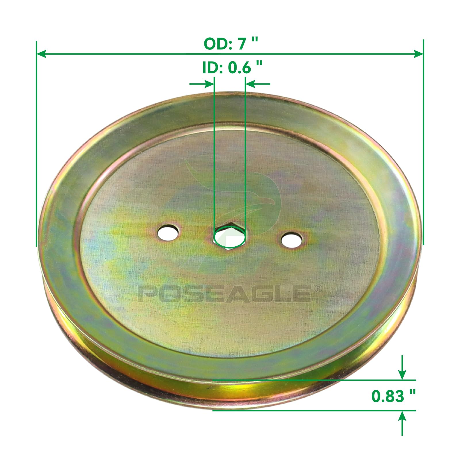 POSEAGLE vista lateral con dimensiones precisas para encaje seguro