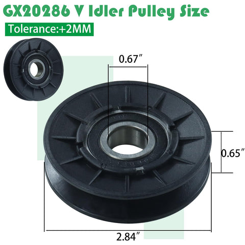 POSFLAG correa GX20006 junto a regla para ajuste exacto