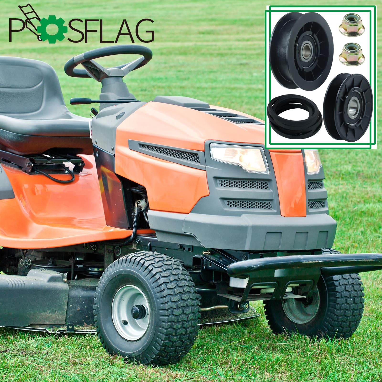 POSFLAG polea GX20286 primer plano mostrando precisión y durabilidad