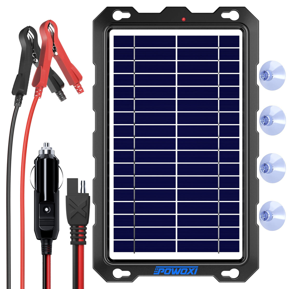 POWOXI panel frontal montado en coche mostrando robustez y mantenimiento sencillo