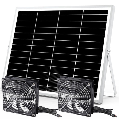pqins ventilador solar frontal mostrando panel y carcasa, ventilación inmediata