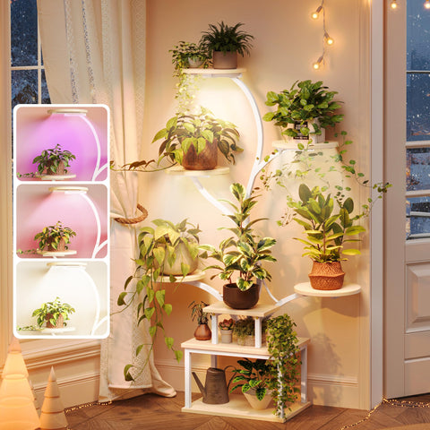 PRAISUN estantería frontal con plantas, ahorro de espacio y belleza