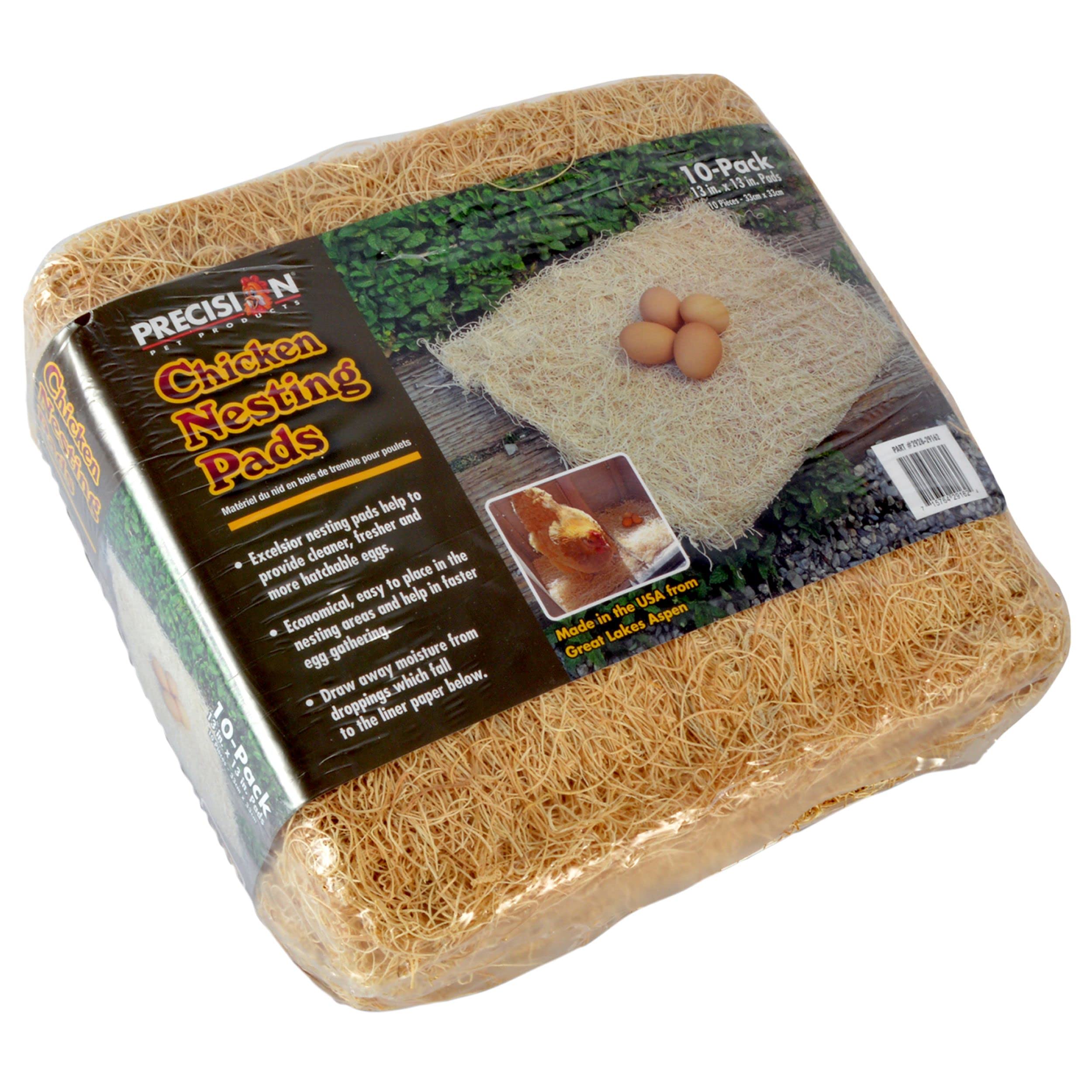 PRECISION PET alfombrilla colocada en caja de puesta con gallina para protección de huevos