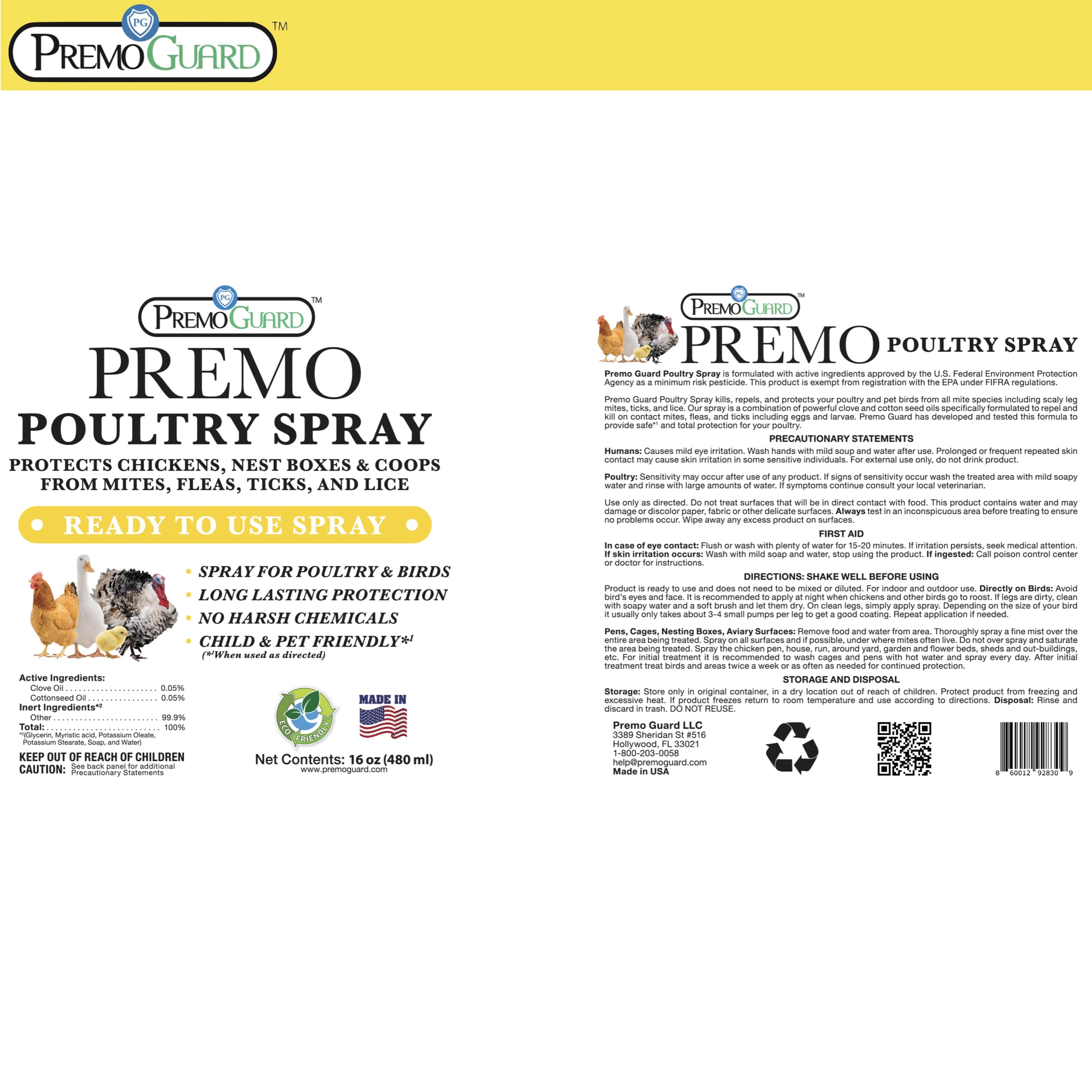 Premo Guard rociador en manos del usuario para aplicación controlada