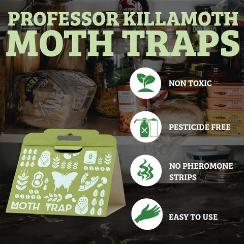 Professor Killamoth comparación de tamaño junto a un frasco para referencia visual