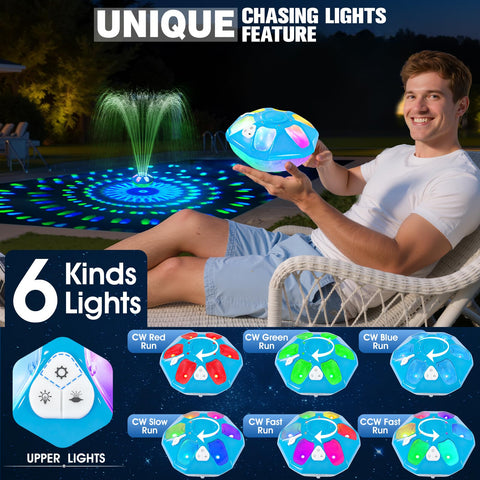 ProSplash luces LED superiores e inferiores creando efecto luminoso atractivo