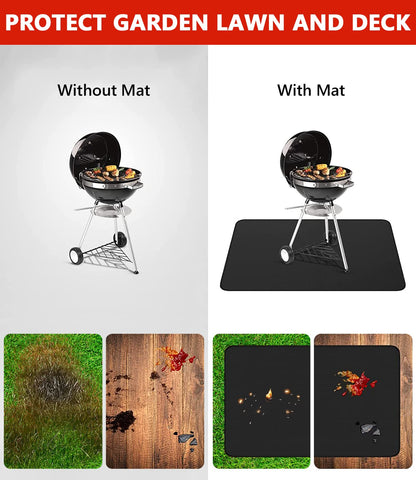Protebox tapete en uso bajo parrilla mostrando protección y limpieza