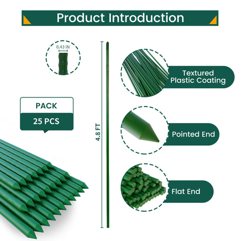 PROWORX estacas sosteniendo plantas de tomate para cultivo vertical