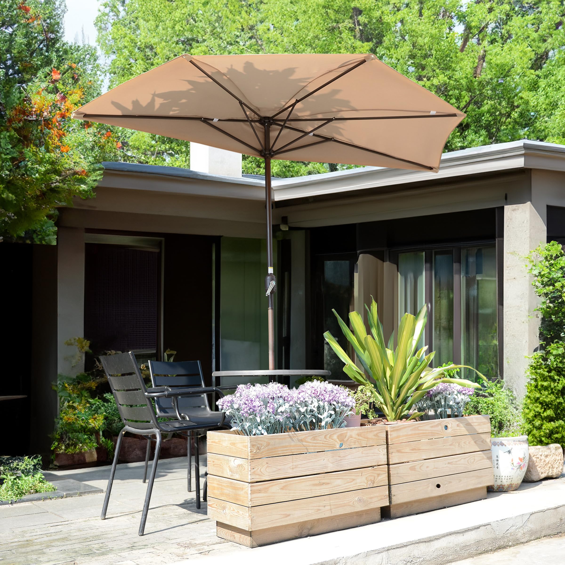 Pure Garden poste y varillas de acero mostrando construcción duradera
