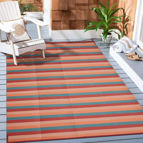 PureCozy alfombra colocada en porche, crea zona acogedora y resistente al exterior