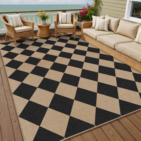 PureCozy vista frontal de la alfombra mostrando diseño y tamaño útil