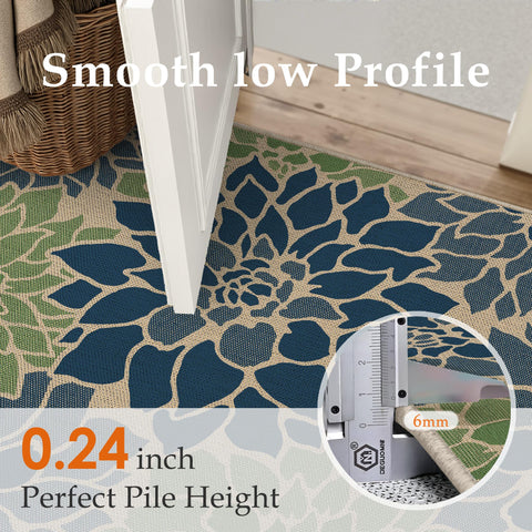 PureCozy alfombra bajo mesa de comedor interior mostrando protección de suelo y estilo