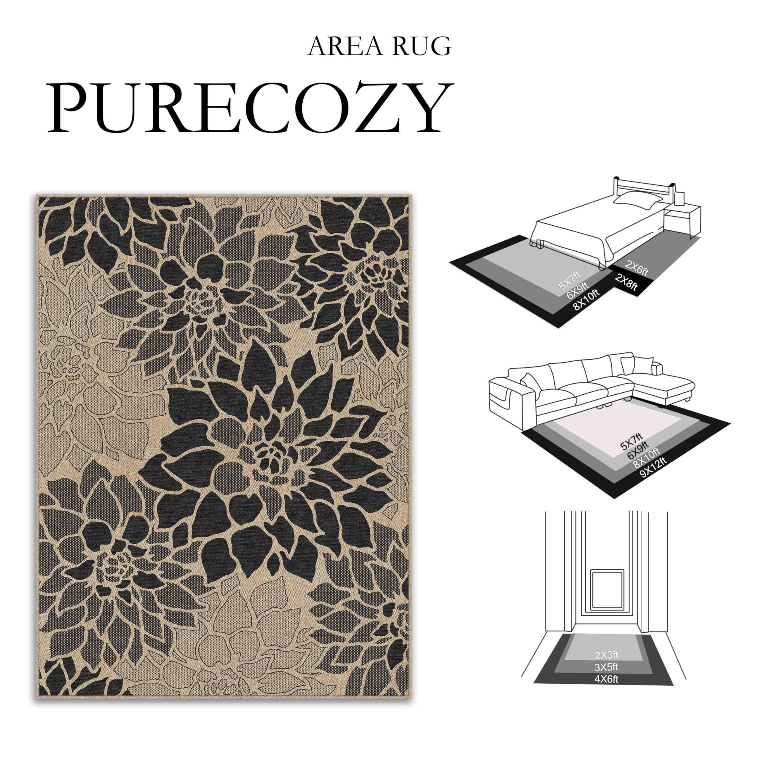 PureCozy etiqueta con composición 100% polipropileno indicando cuidado y propiedades