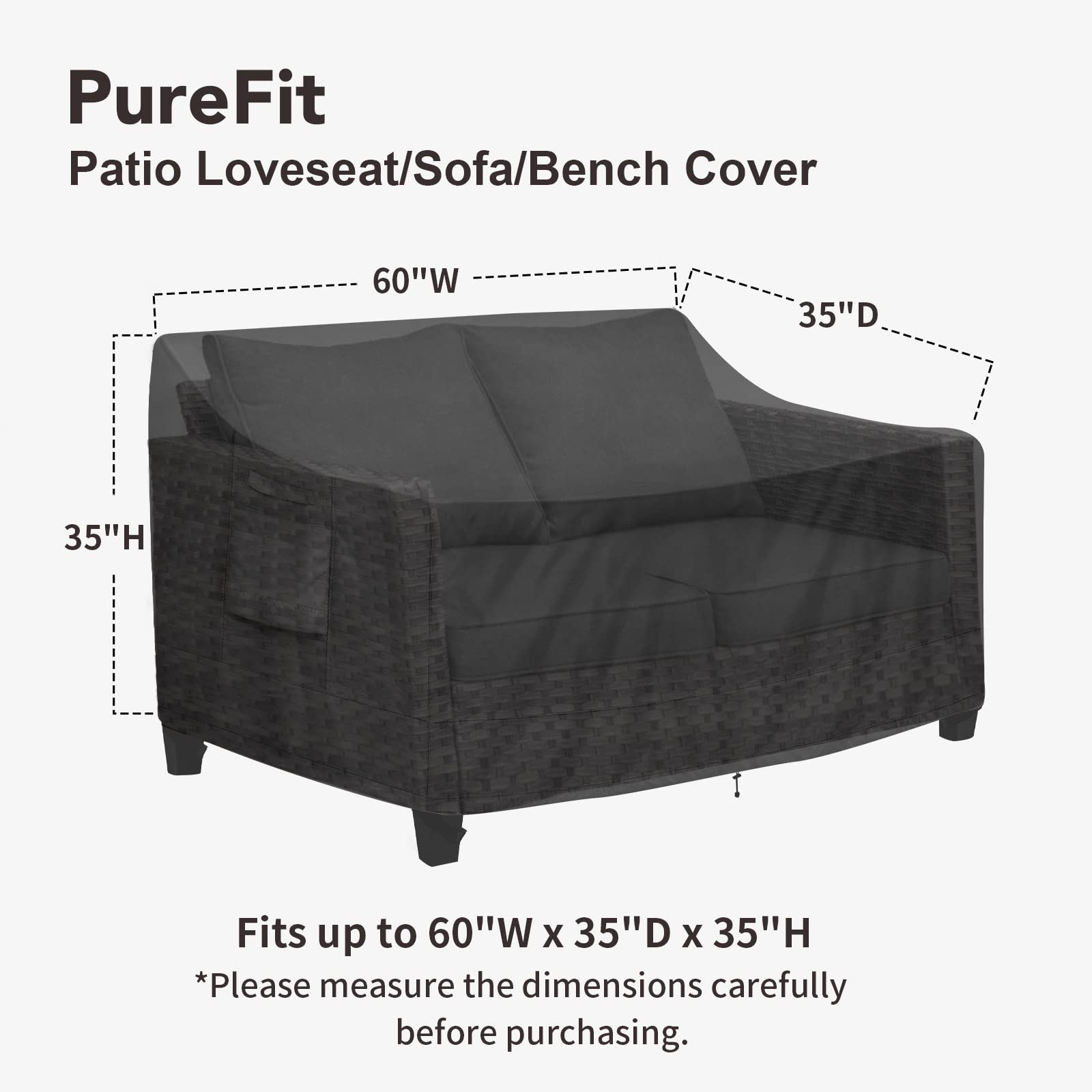 PureFit primer plano del tejido 500D con recubrimiento PU, durabilidad y repelencia
