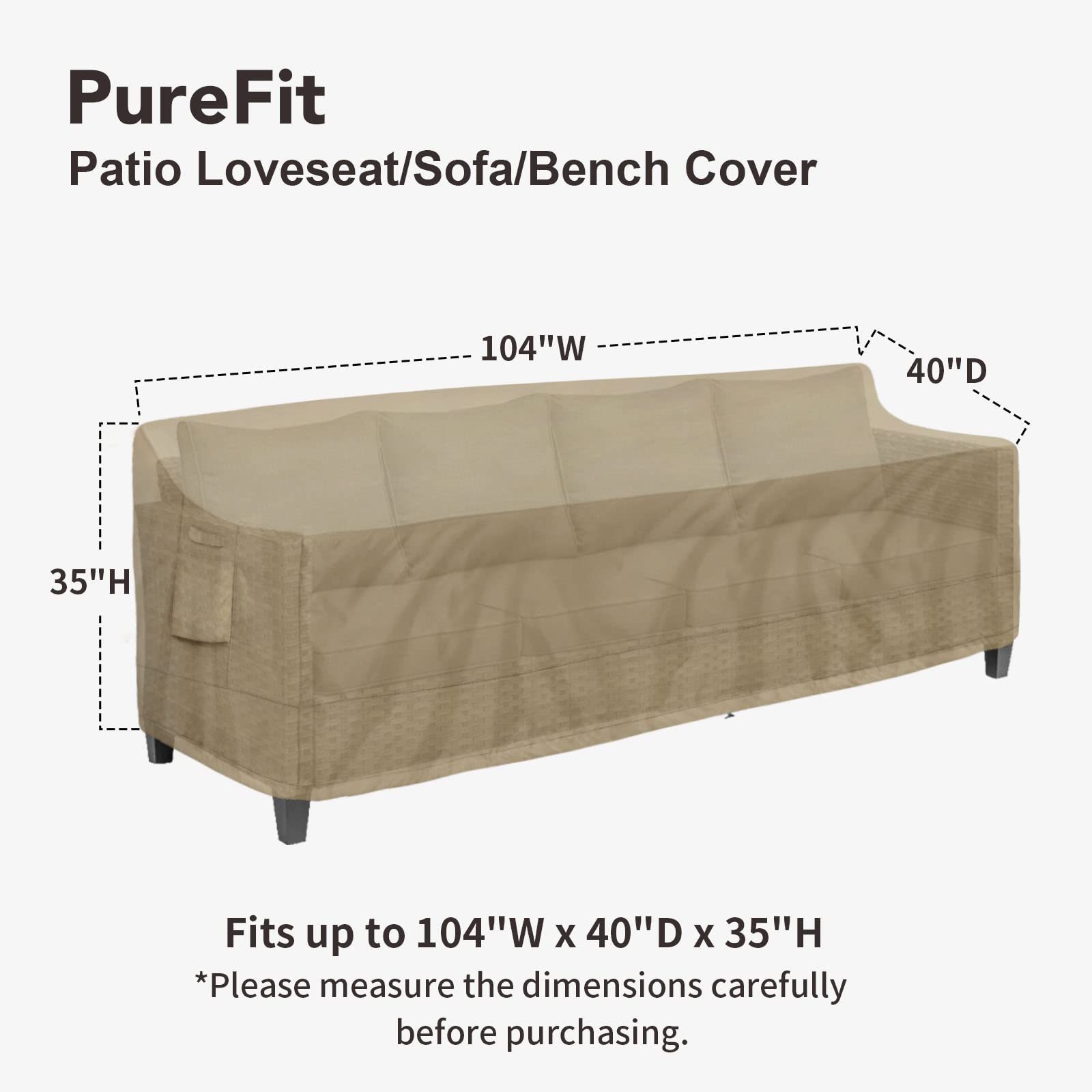 PureFit textura 500D Oxford resistente al sol y al desgaste