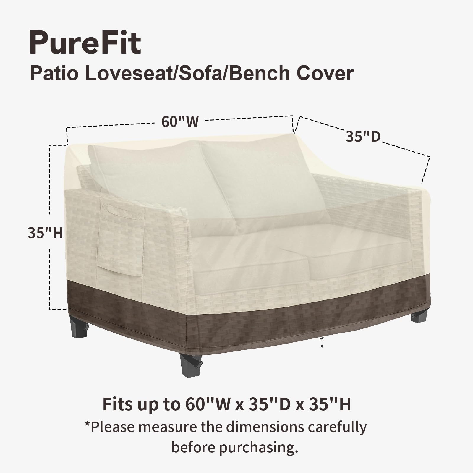 PureFit detalle del tejido 500D oxford, resistente al agua y al sol