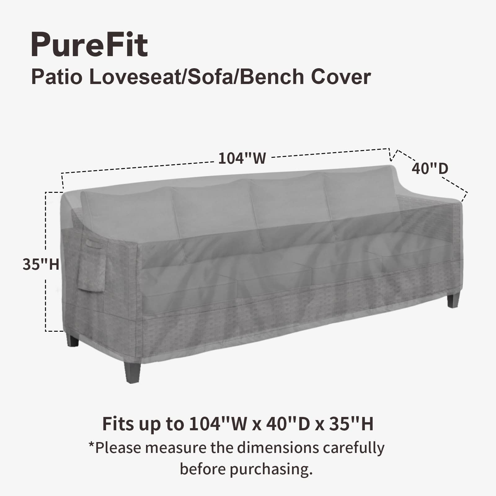 PureFit primer plano del tejido 500D mostrando resistencia y protección impermeable