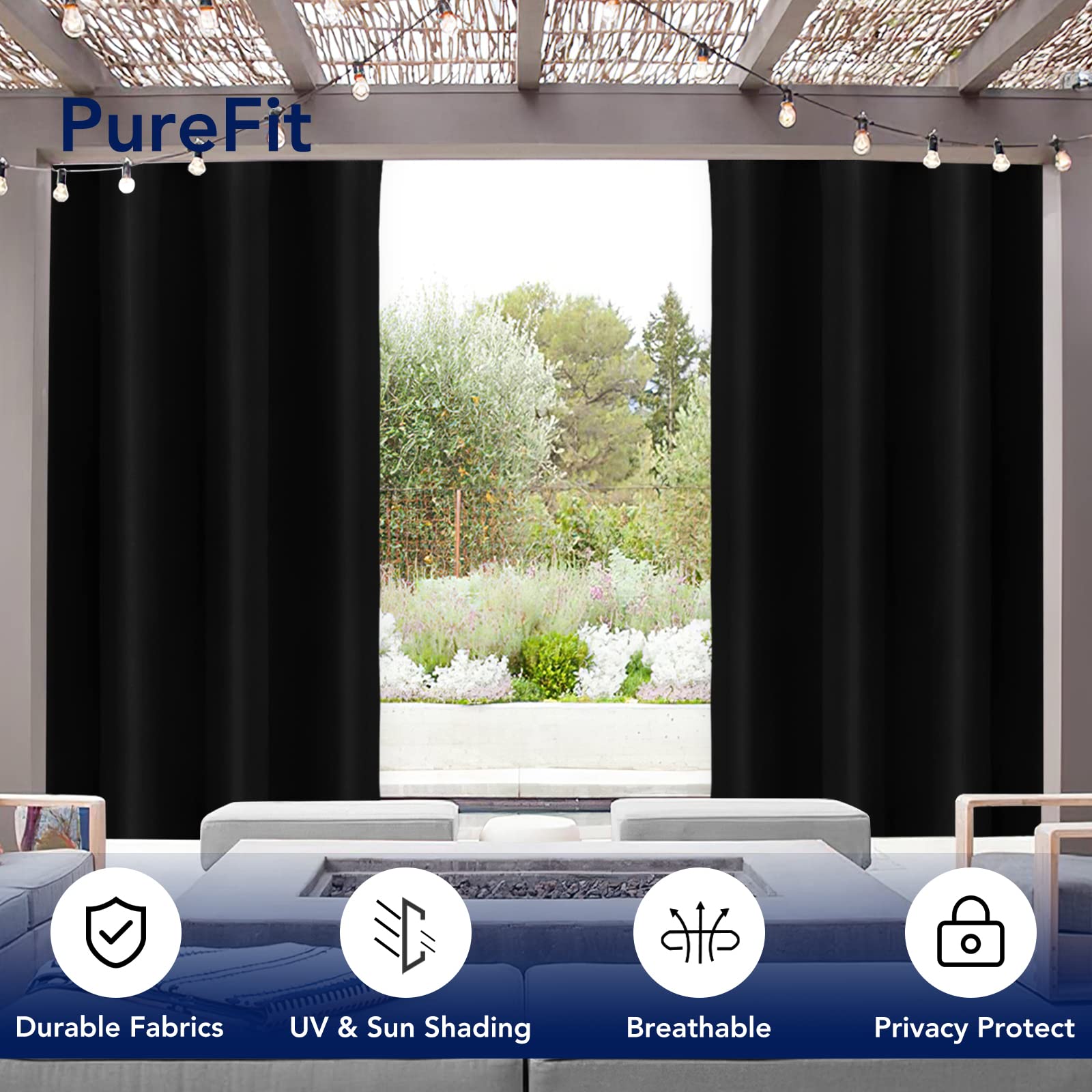 PureFit textura del tejido en detalle, tela transpirable y resistente