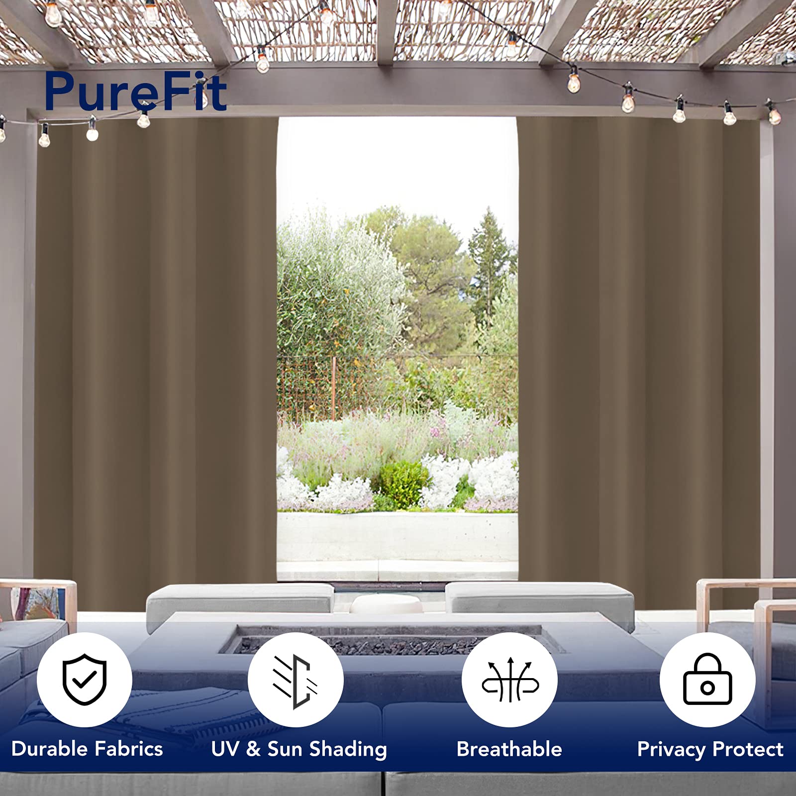 PureFit textura del tejido resistente al agua y al desvanecimiento