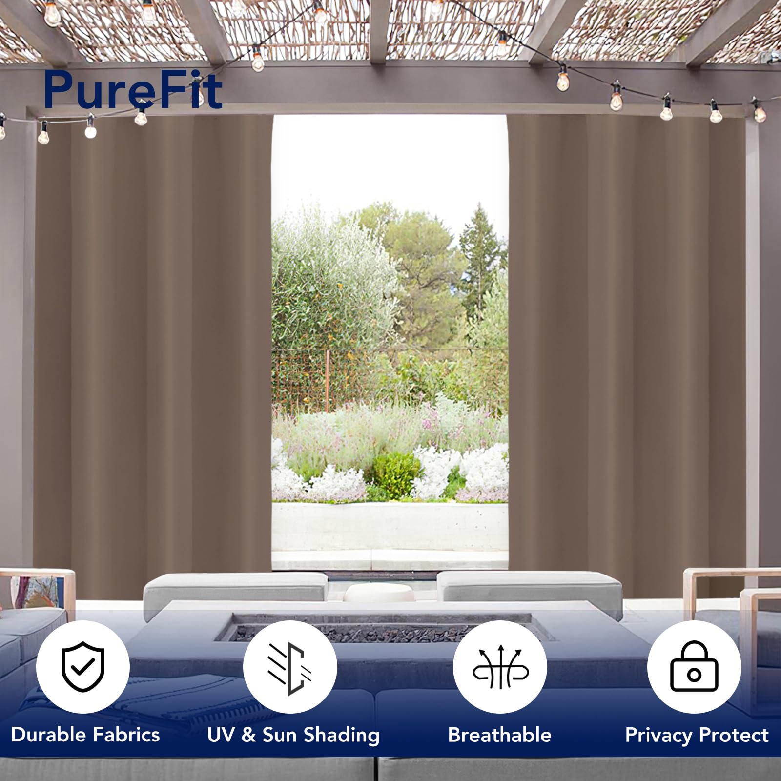 PureFit textura de tela impermeable que ofrece durabilidad