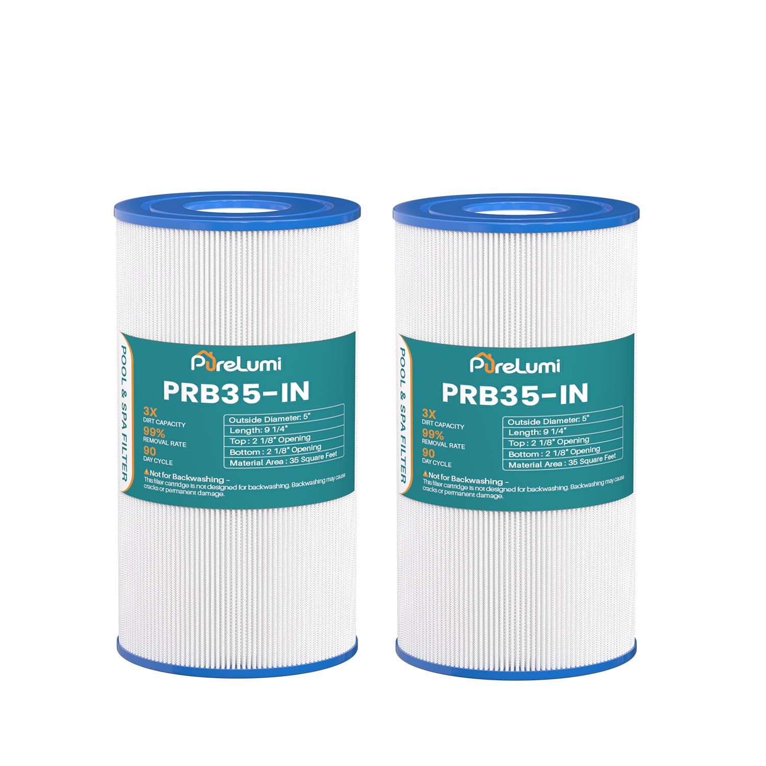 PureLumi PRB35-IN vista frontal del cartucho mostrando forma y dimensiones, facilita compatibilidad