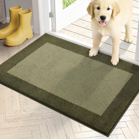 PURRUGS felpudo frontal en Budding Green y Sage Green mostrando color y forma