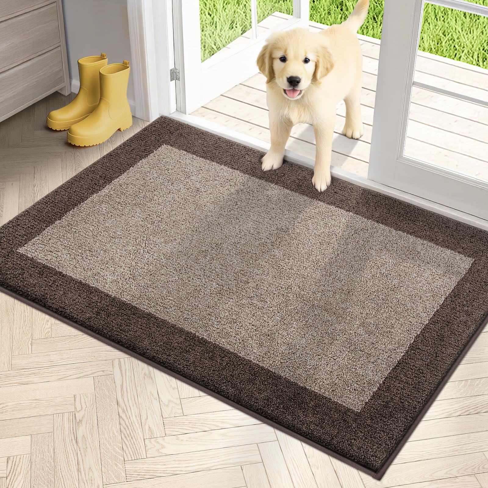 PURRUGS felpudo frontal que muestra colores y diseño, protege suelos