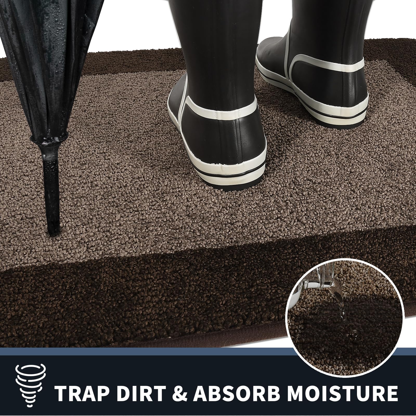 PURRUGS textura de microfibra en primer plano, absorbe agua y suciedad