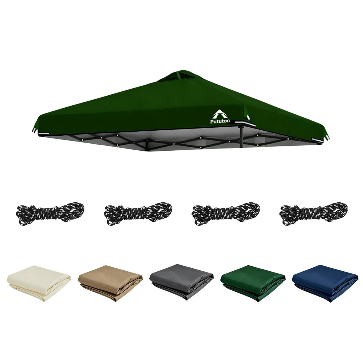 Pututoc cubierta frontal 8x8 verde mostrando protección y ajuste rápido