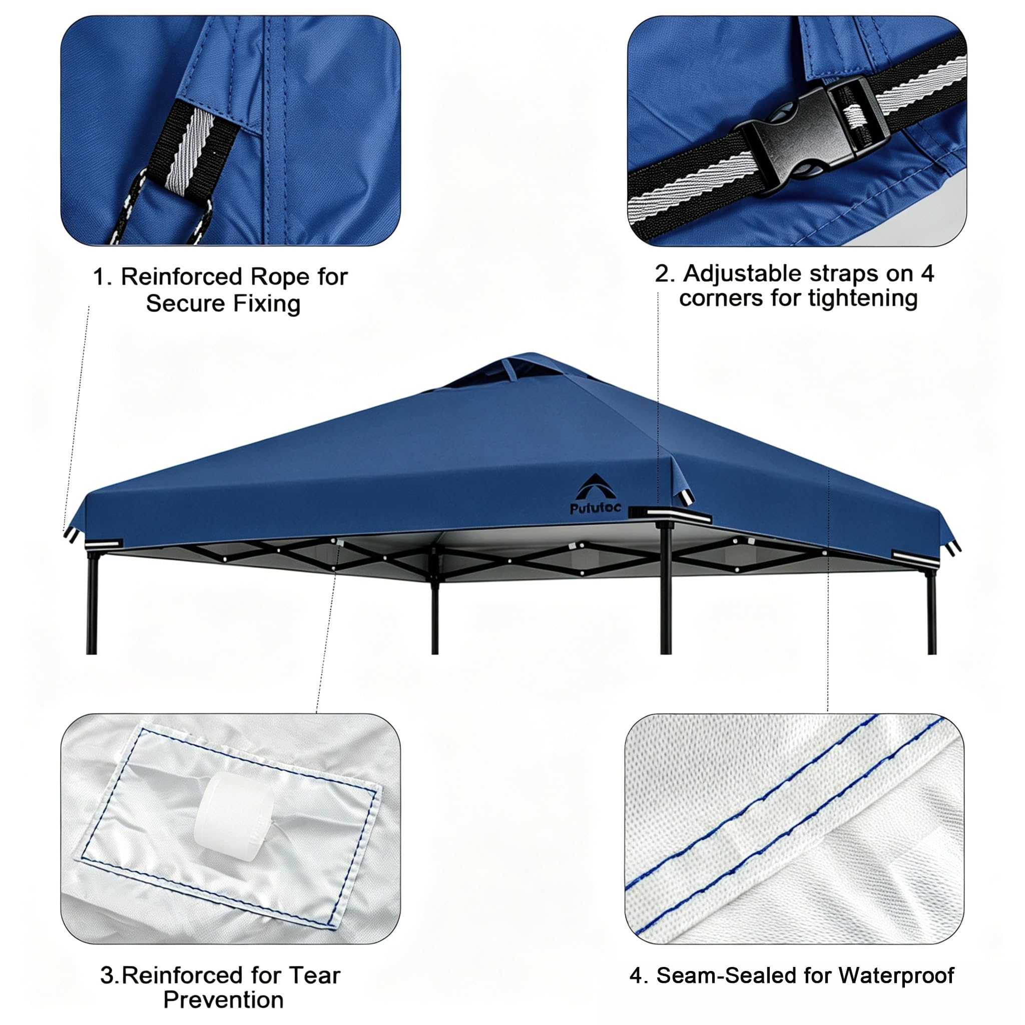 Pututoc textura 420D Oxford con recubrimiento PU resistente al agua