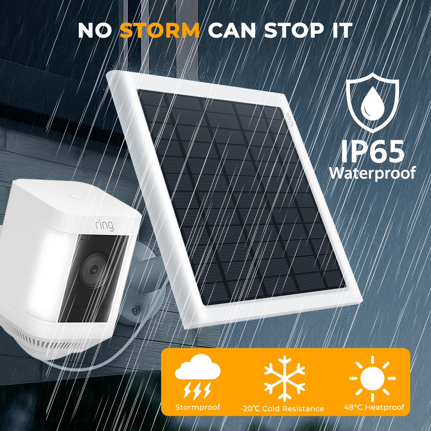 PUUQII panel resistiendo lluvia y nieve protección IP65