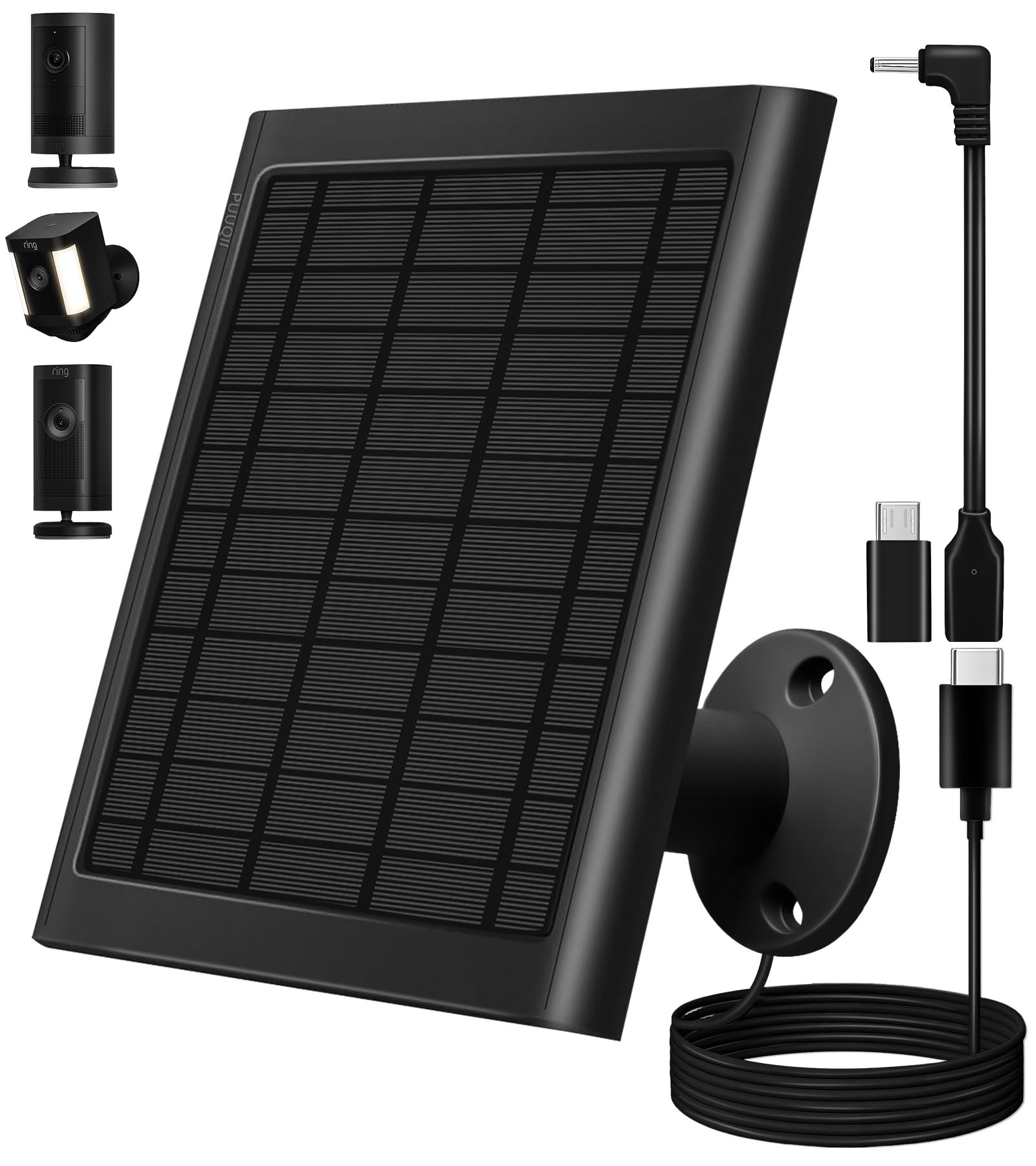 PUUQII panel frontal mostrando célula solar y diseño resistente, mejora la carga