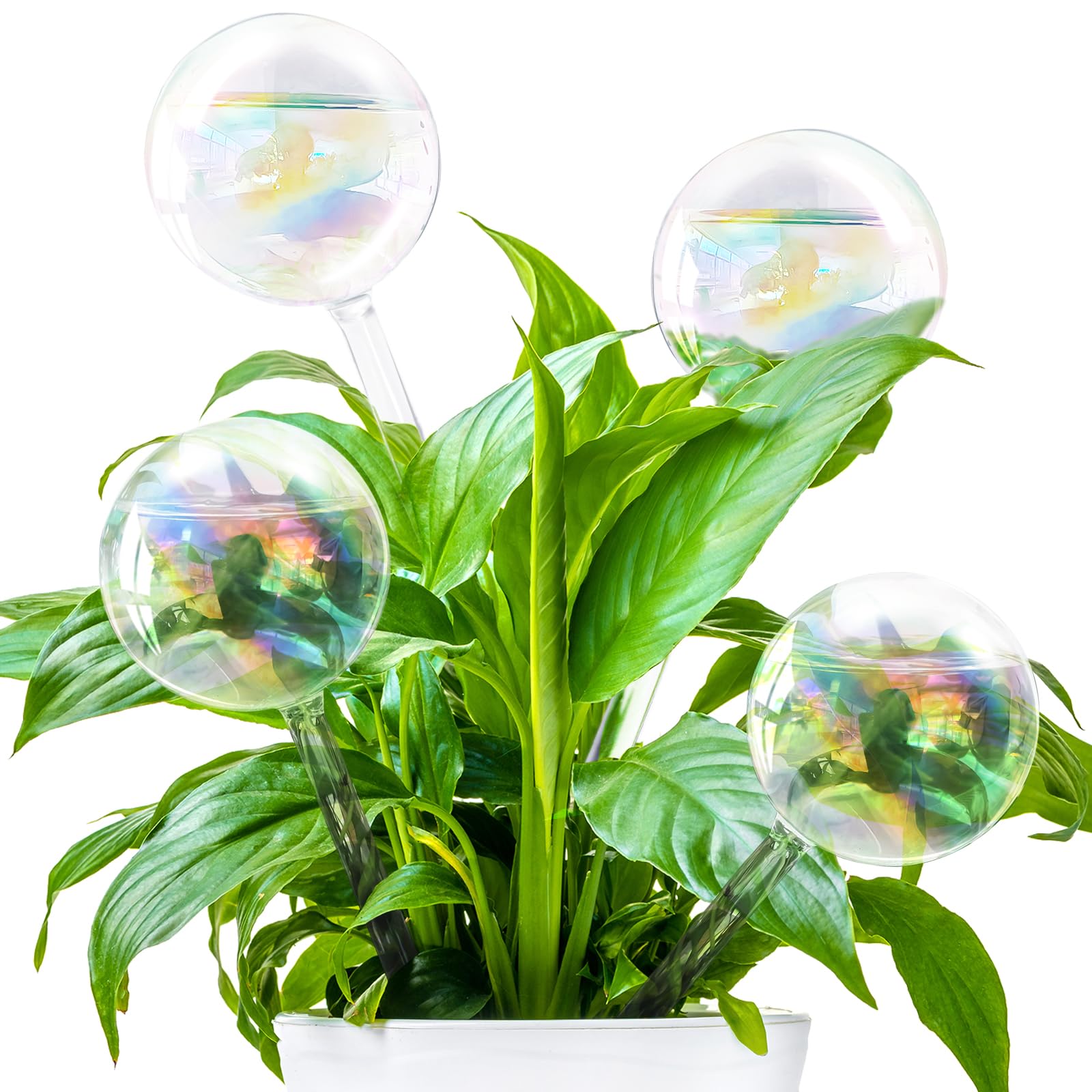 Pynqdfu pack frontal de cuatro globos arcoíris decorativos y funcionales