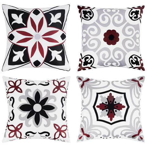 Pyonic fundas frente estampado floral aportando color al patio