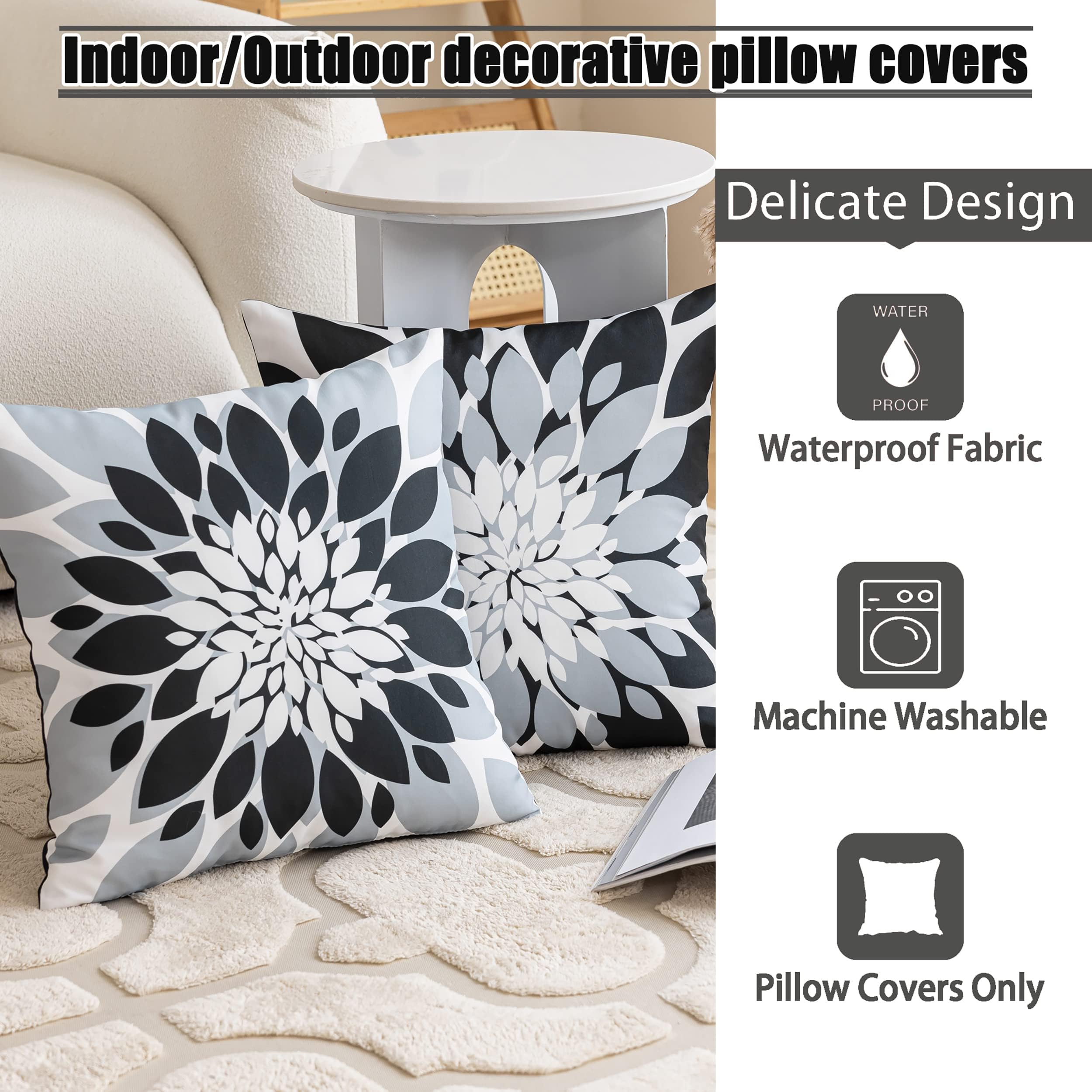 Qahing pack de 4 fundas presentadas listas para decorar exteriores