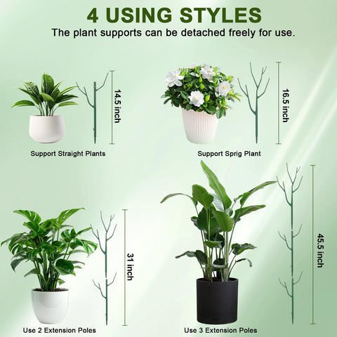 Qaobo poste insertado en maceta con monstera, soporte estable