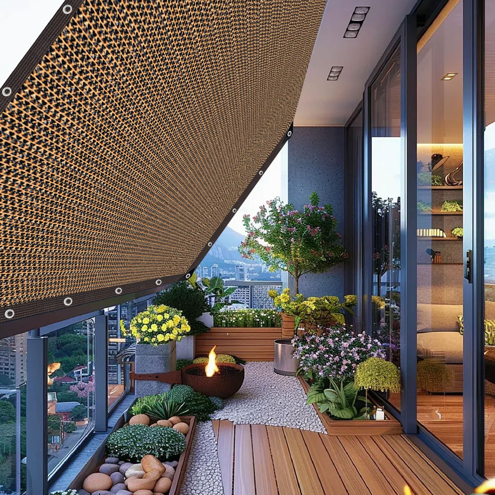 QHAIYYBF textura HDPE, tejido resistente y ventilado