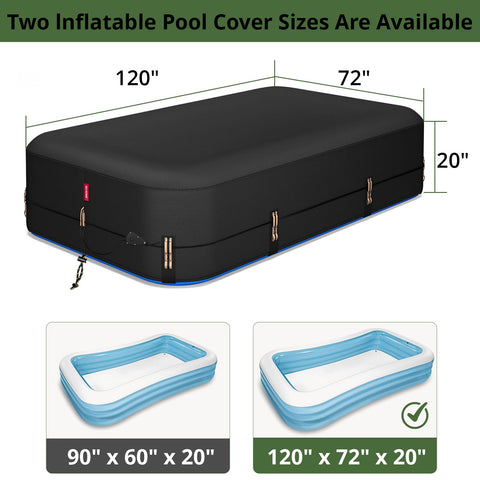 QH.HOME comparación de tamaño junto a piscina 10'x6' para referencia