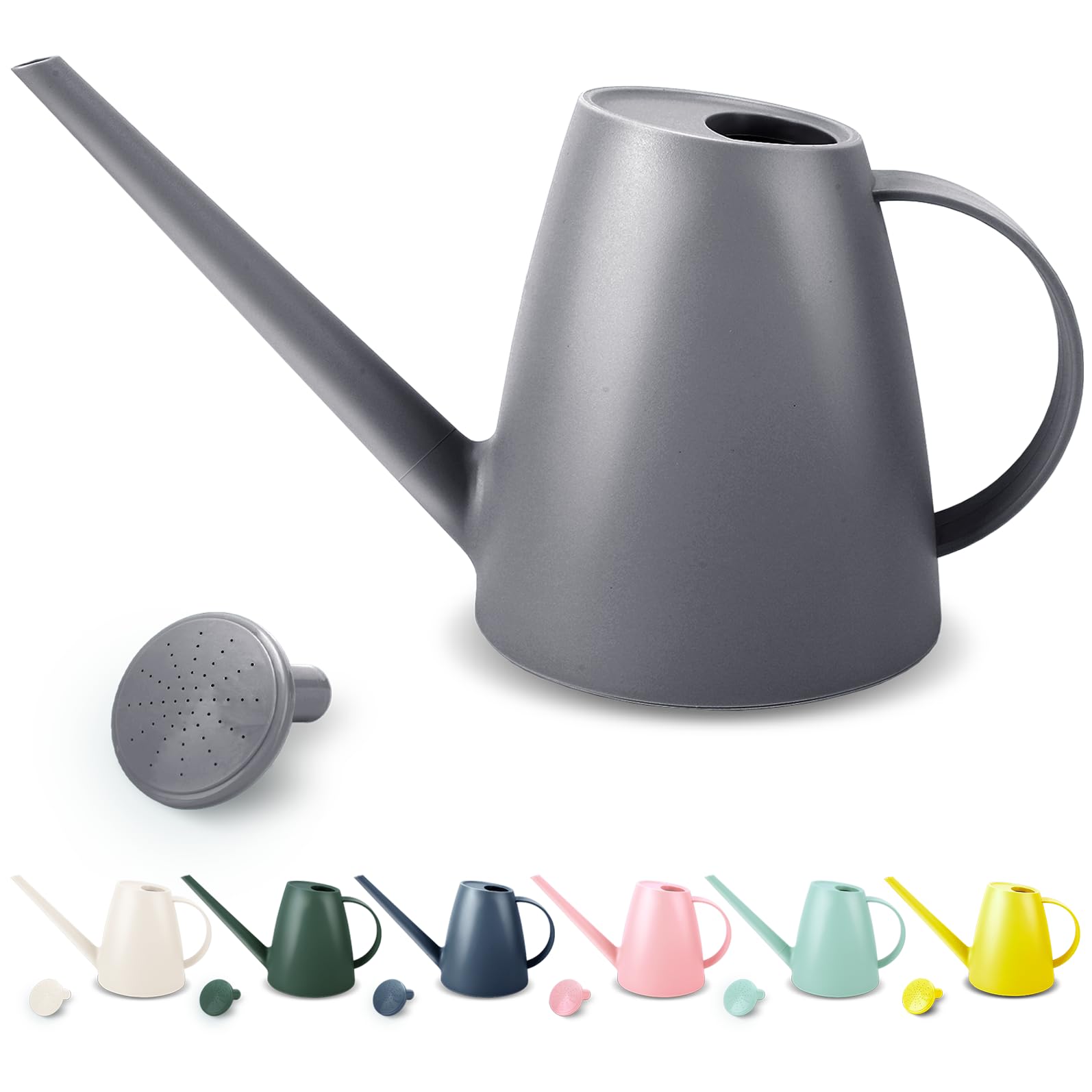 Qilebi regadera frontal con diseño ergonómico y capacidad 1.8L para riego cómodo