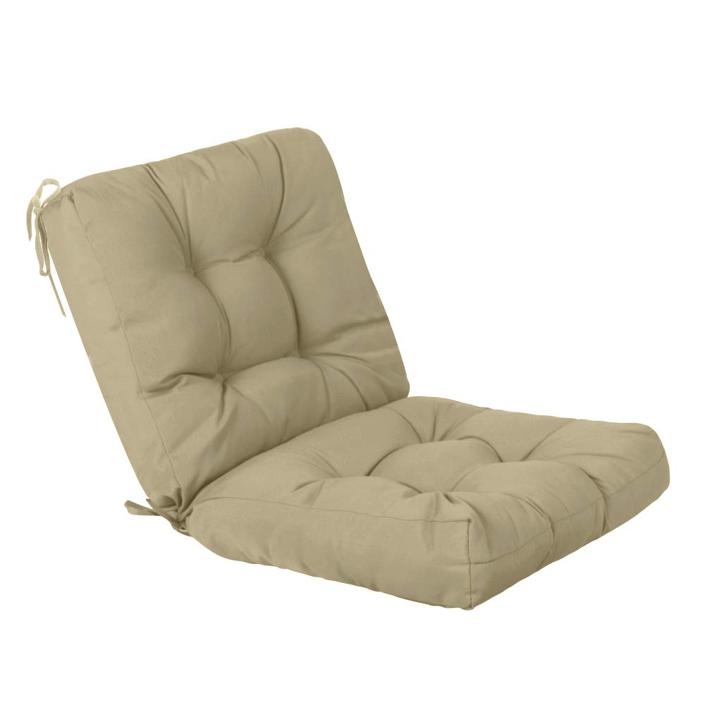 QILLOWAY vista frontal del cojín beige mostrando forma y color y comodidad