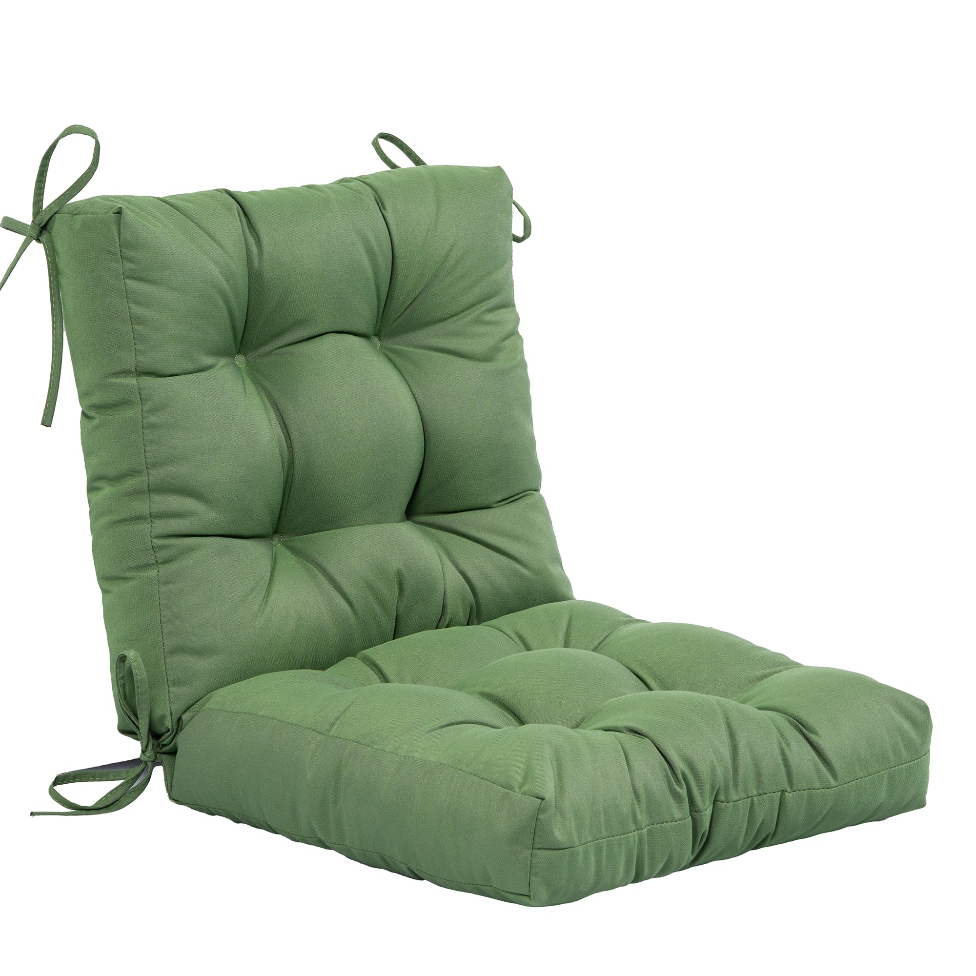 QILLOWAY cojín exterior frontal muestra color verde oscuro y acabado resistente