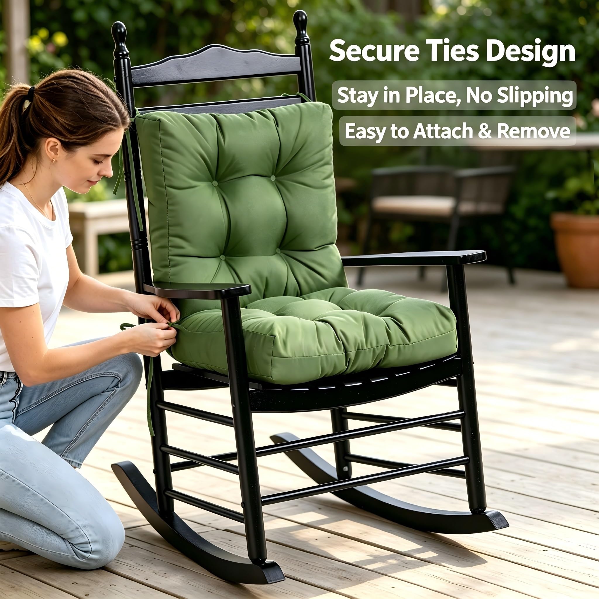 QILLOWAY cuatro cojines en patio crean conjunto coordinado y elegante