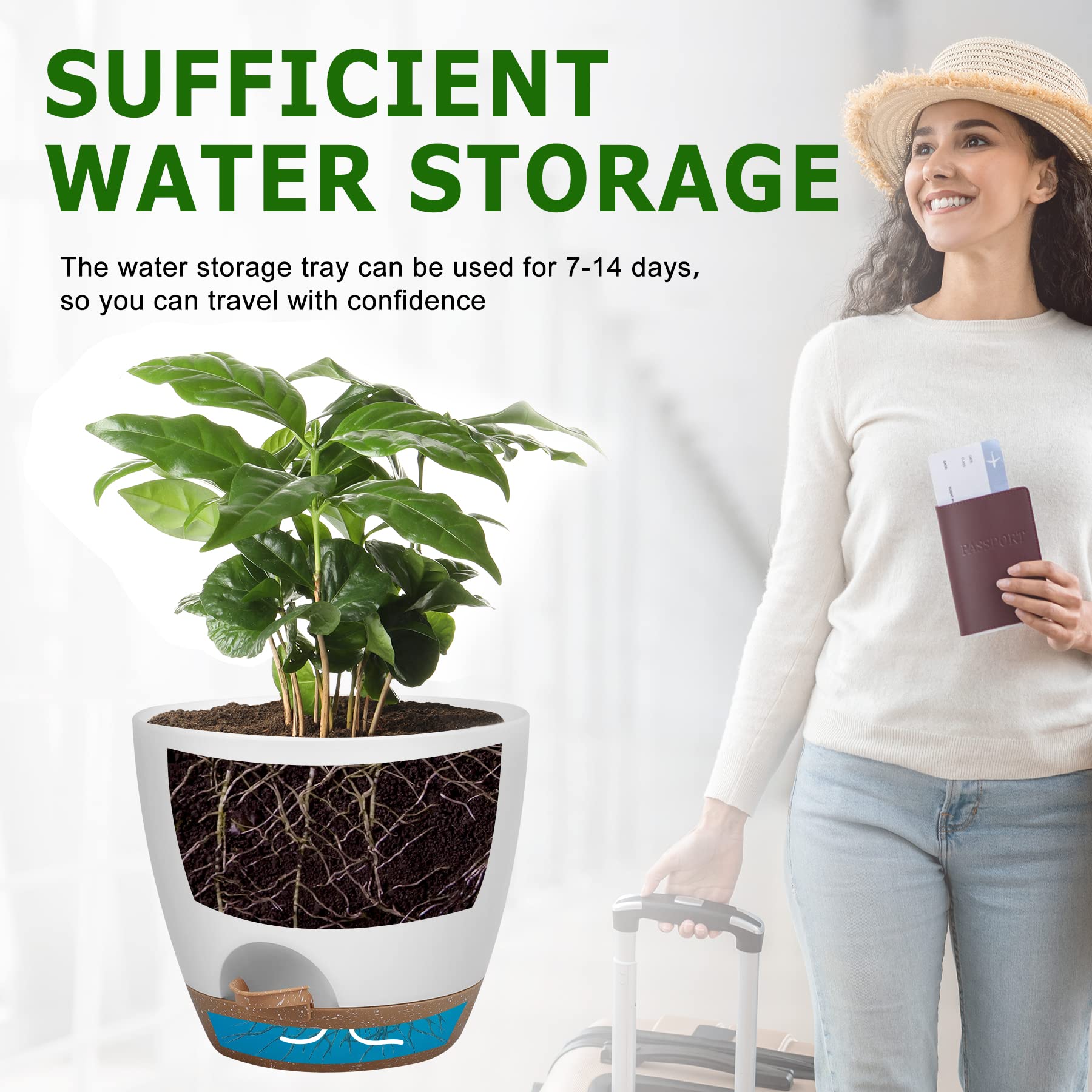 QRRICA platillo recogedor de agua protegiendo superficies y evitando manchas
